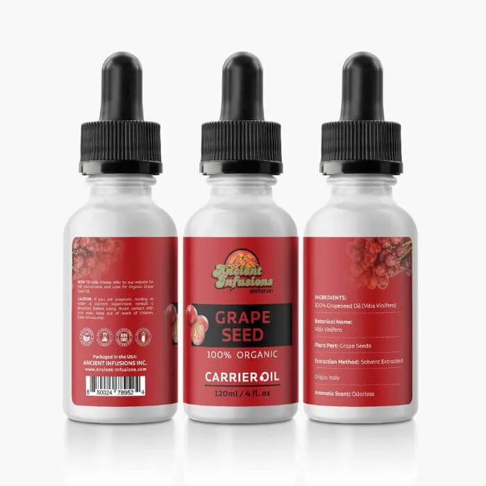 100% Pure Grapeseed Oil | Skin, Hair & Cooking | Organic & Cold-Pressed