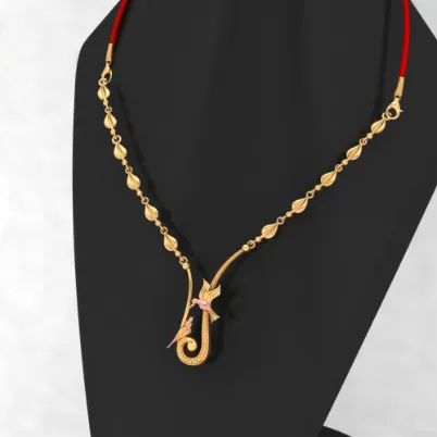 14k Intricately Crafted Gold Necklace Design
