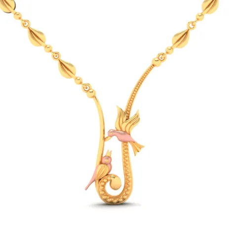 14k Intricately Crafted Gold Necklace Design