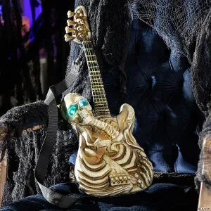 2 Ft. Light-Up Ukulele-Shaped Plastic Skeleton Decoration