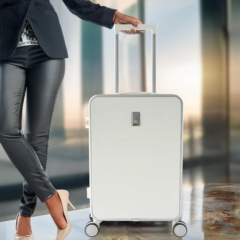 20 inch Trolley Bag with 3D-360 Degree Wheels | TSA Approved Locks | 39 Liters | White