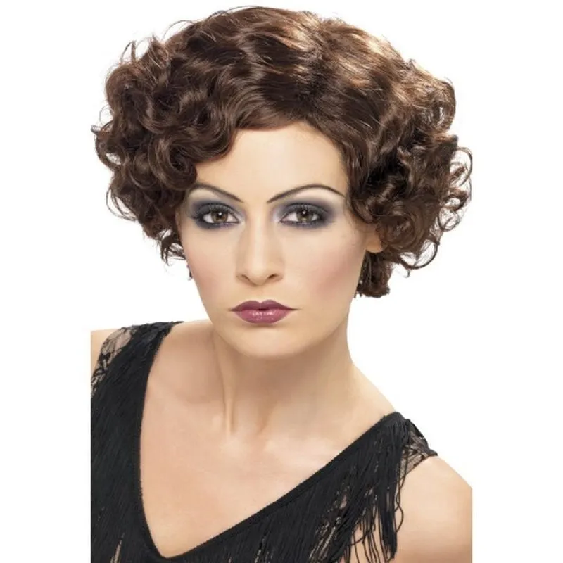 20s Flirty Flapper Wig - Brown