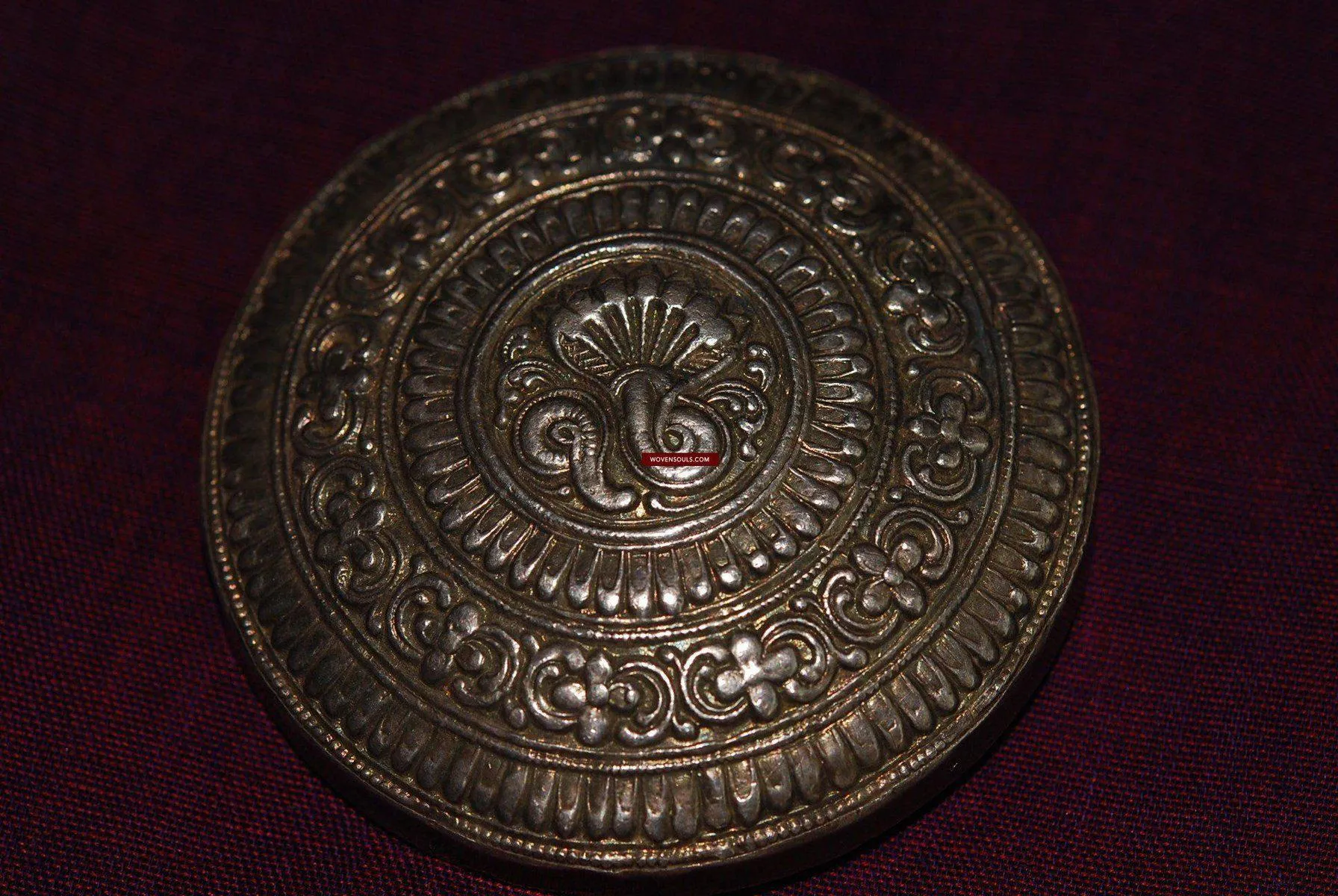 357  Large Old Silver Hair Ornament for Bun