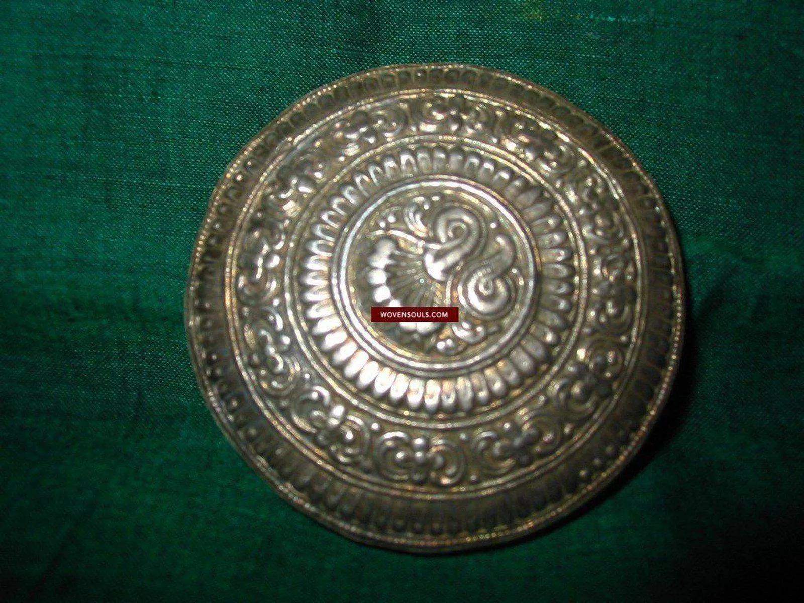 357  Large Old Silver Hair Ornament for Bun