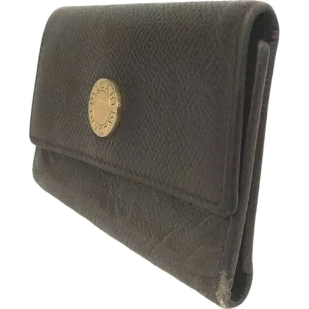 587111AP (V6) Bvlgari Key Case Classico 6 Ring Brown Leather