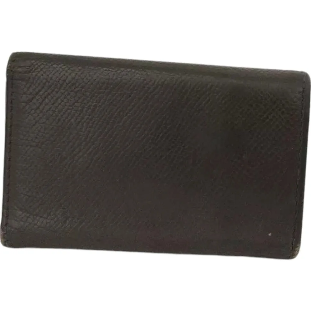 587111AP (V6) Bvlgari Key Case Classico 6 Ring Brown Leather