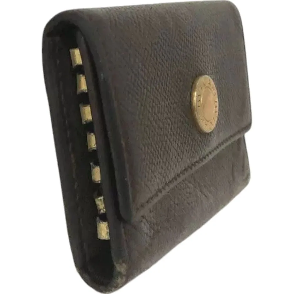 587111AP (V6) Bvlgari Key Case Classico 6 Ring Brown Leather