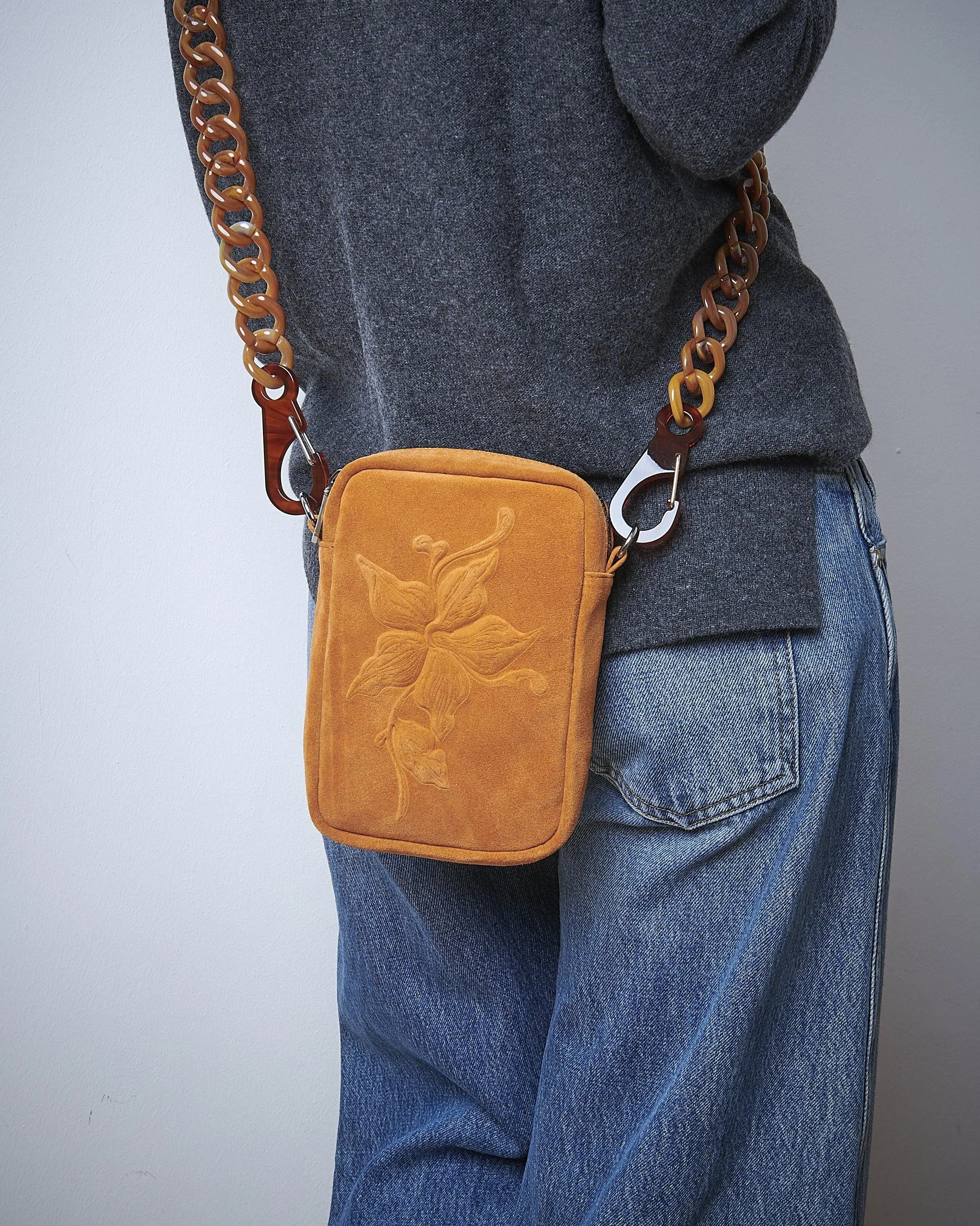 Acryl Chain Bag Strap - black matt