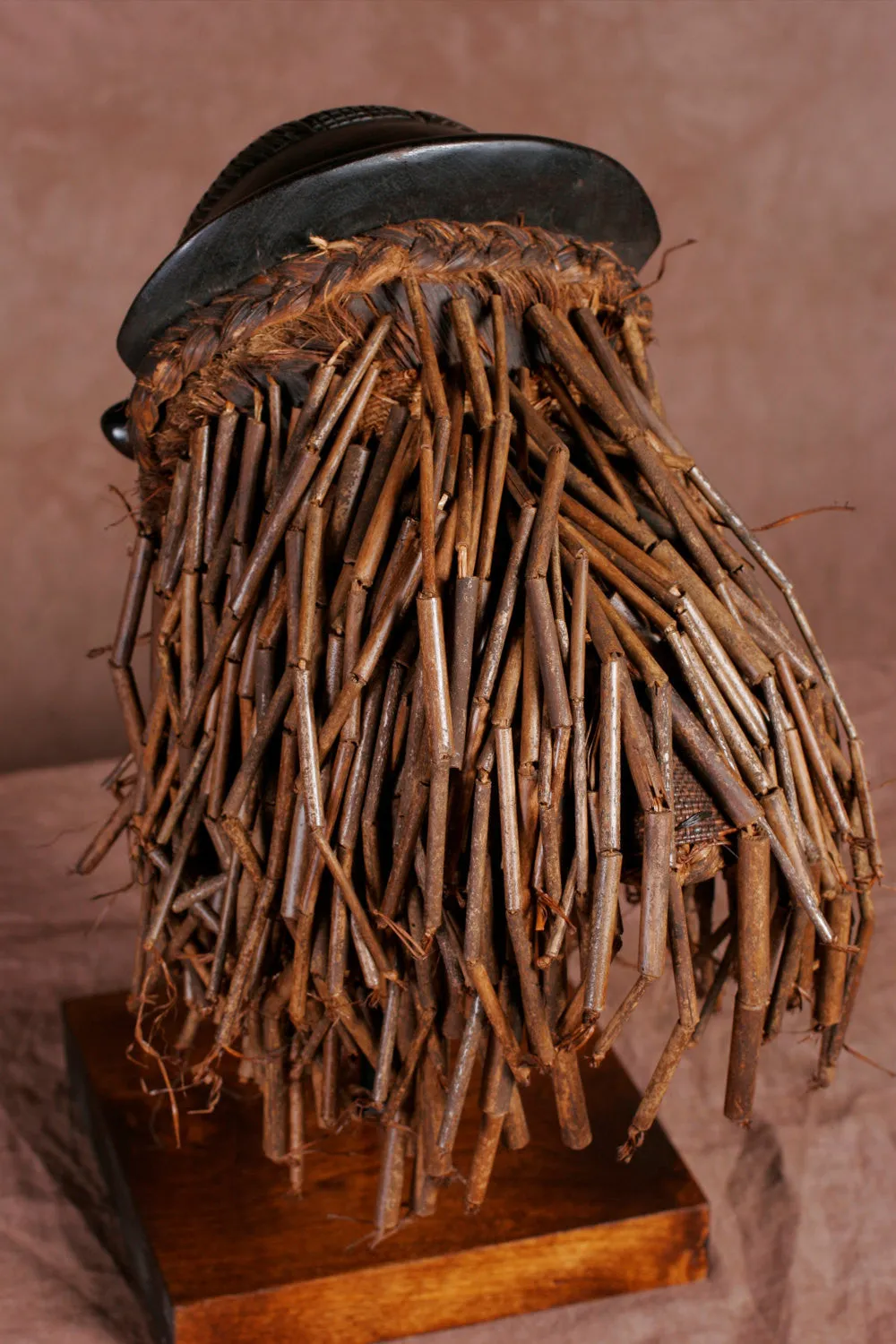 African Chokwe Mask With Braids & Locks - Congo DRC