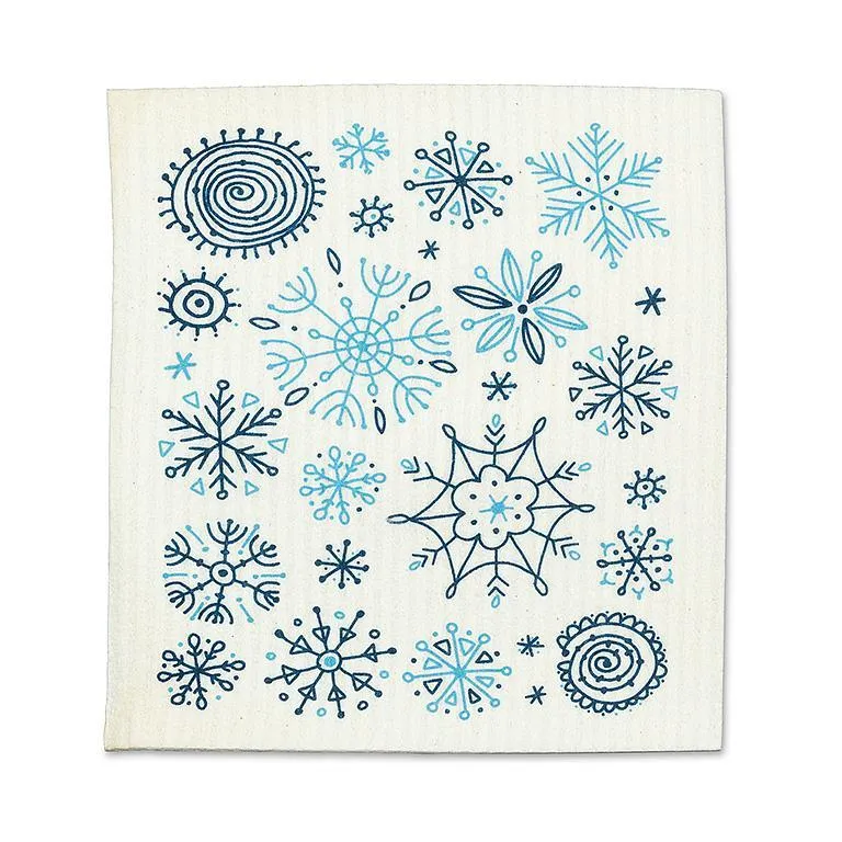 Allover Snowflakes Swedish Dish Cloths-Set of 2