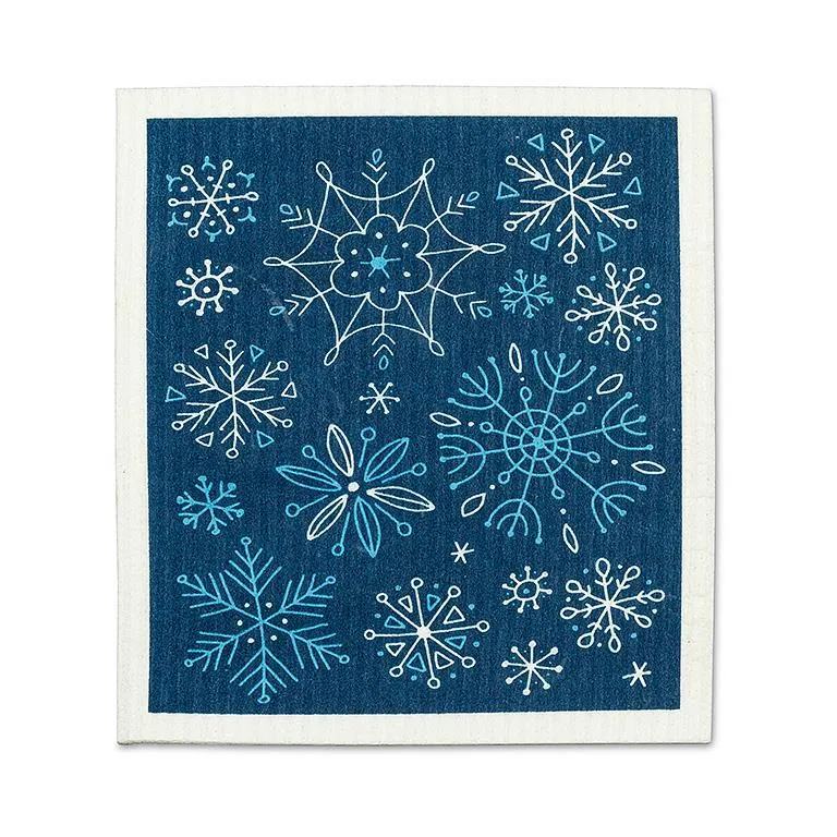 Allover Snowflakes Swedish Dish Cloths-Set of 2