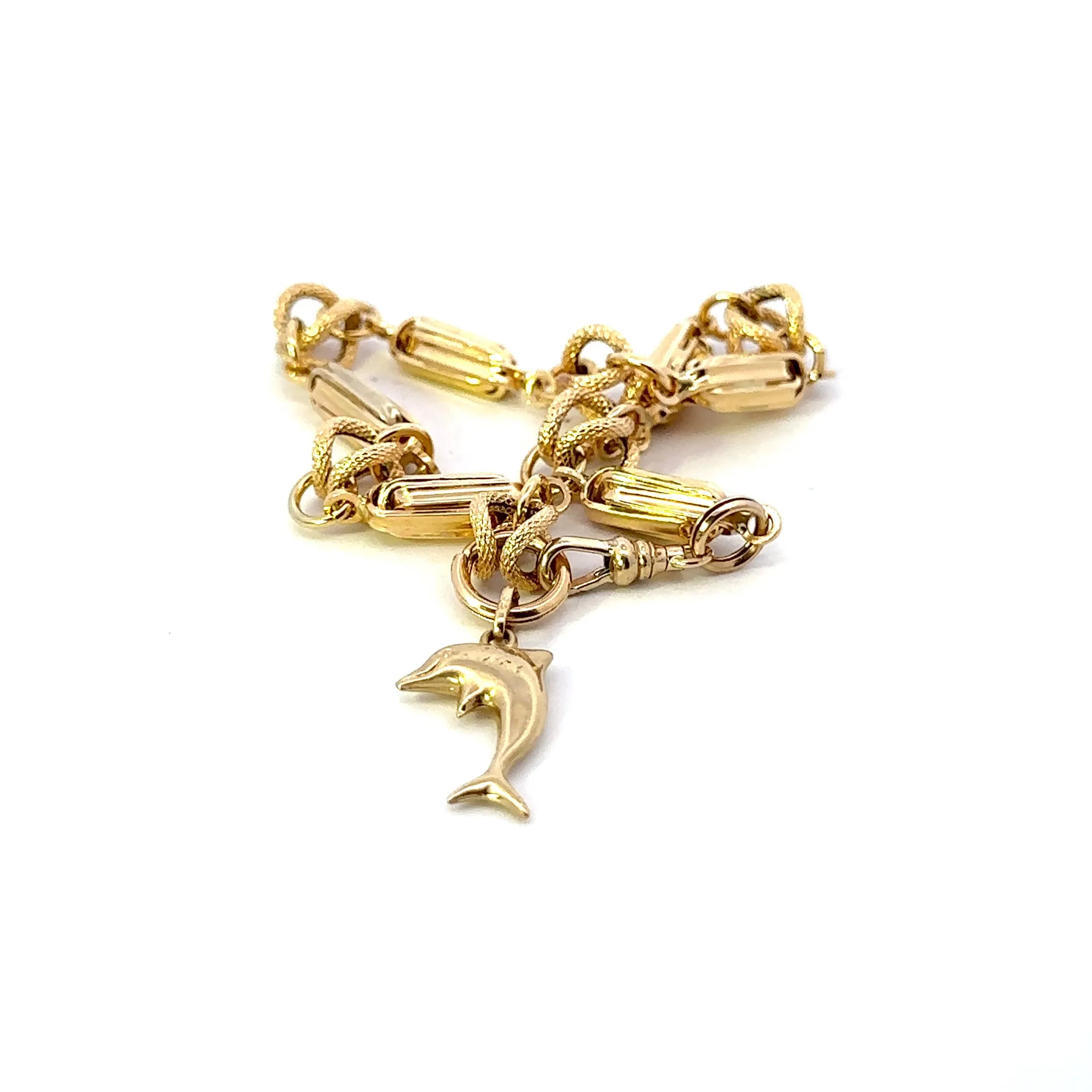 An Exquisite Gold Bracelet with Dolphin Charm, that's Beyond Ordinary!