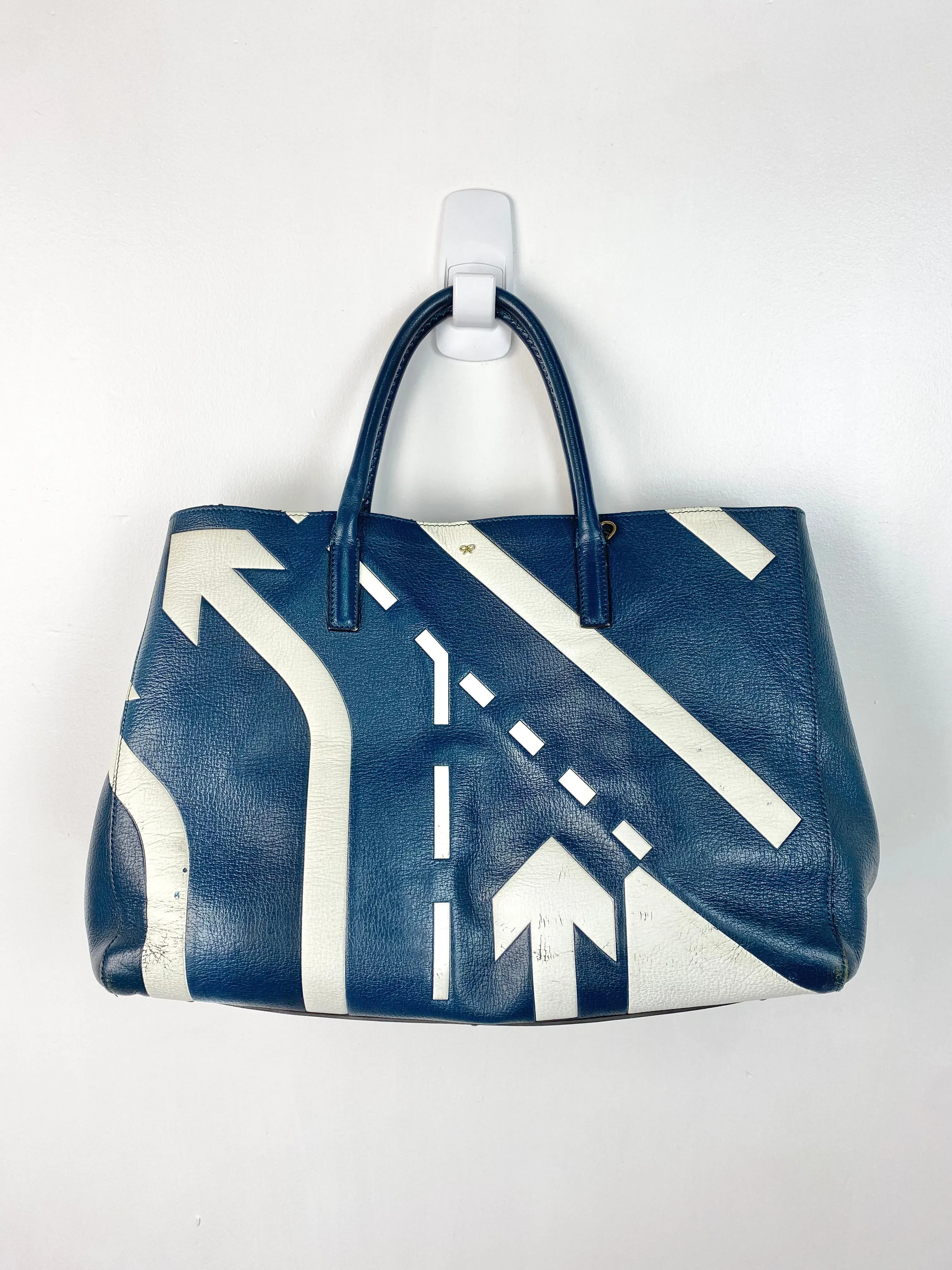 Anya Hindmarch Blue Leather Highway Bag