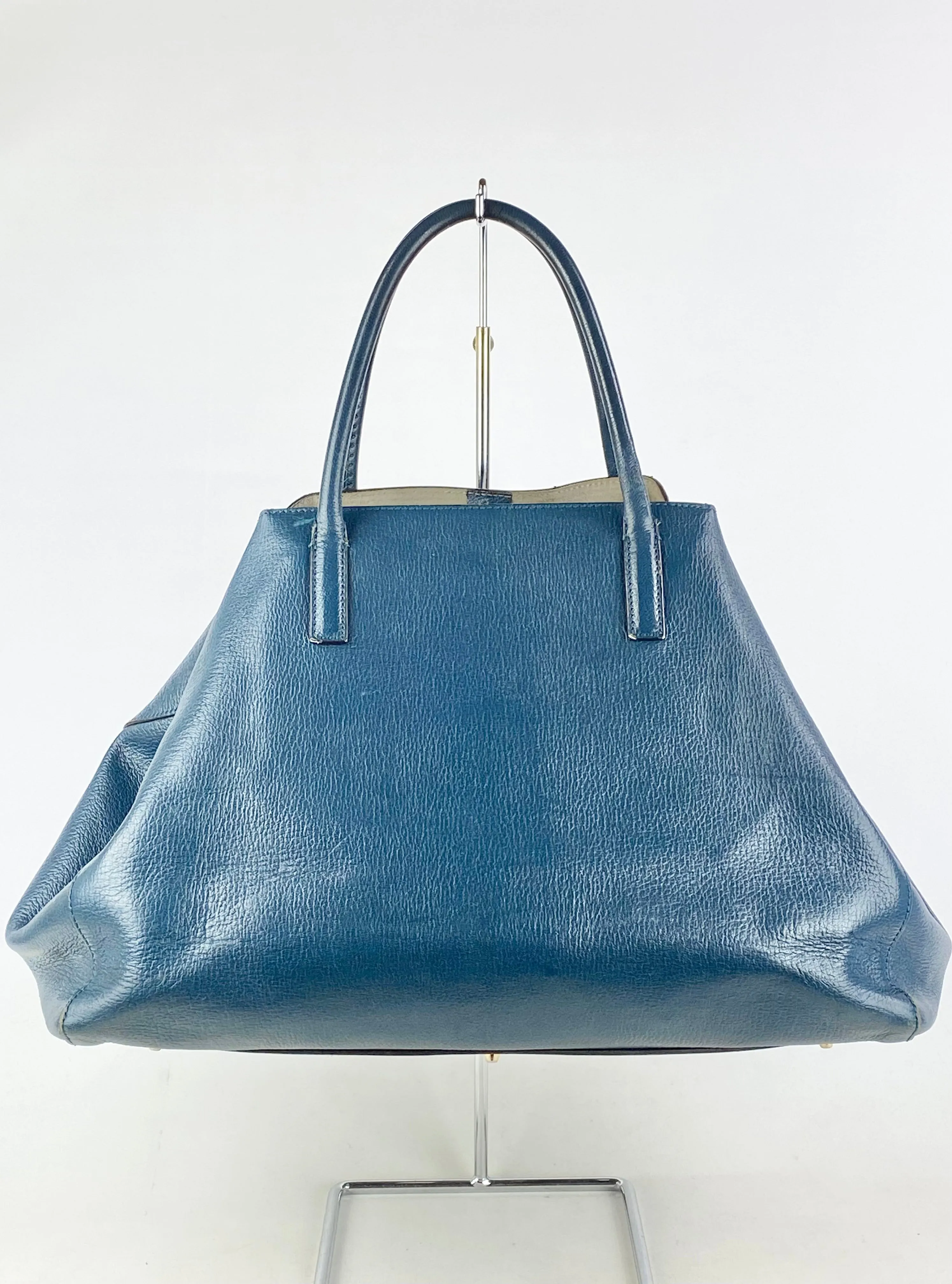Anya Hindmarch Blue Leather Highway Bag