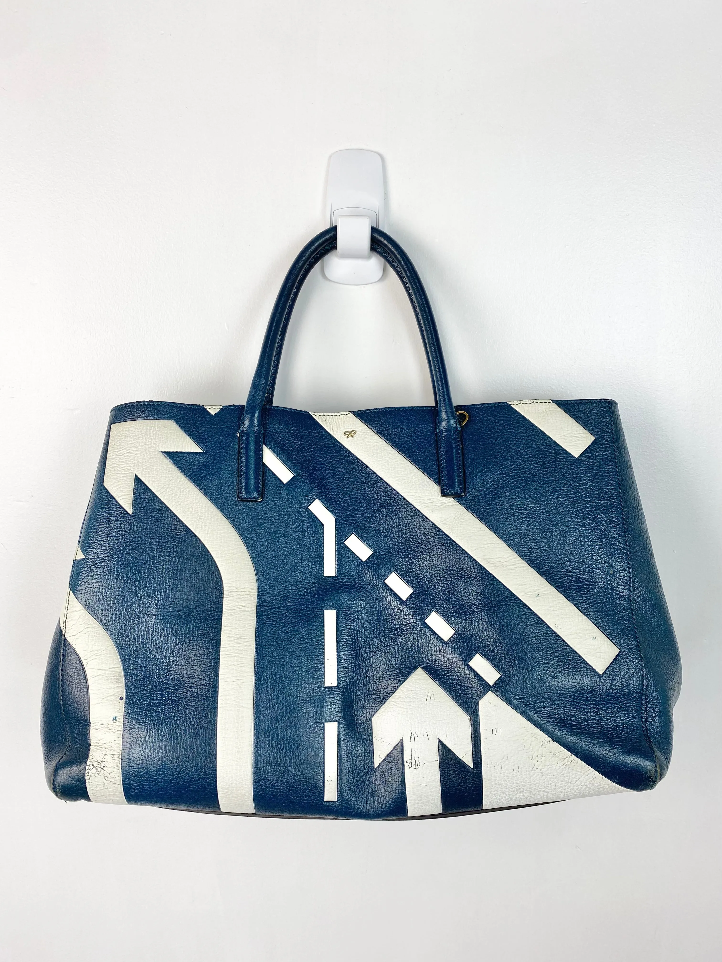 Anya Hindmarch Blue Leather Highway Bag