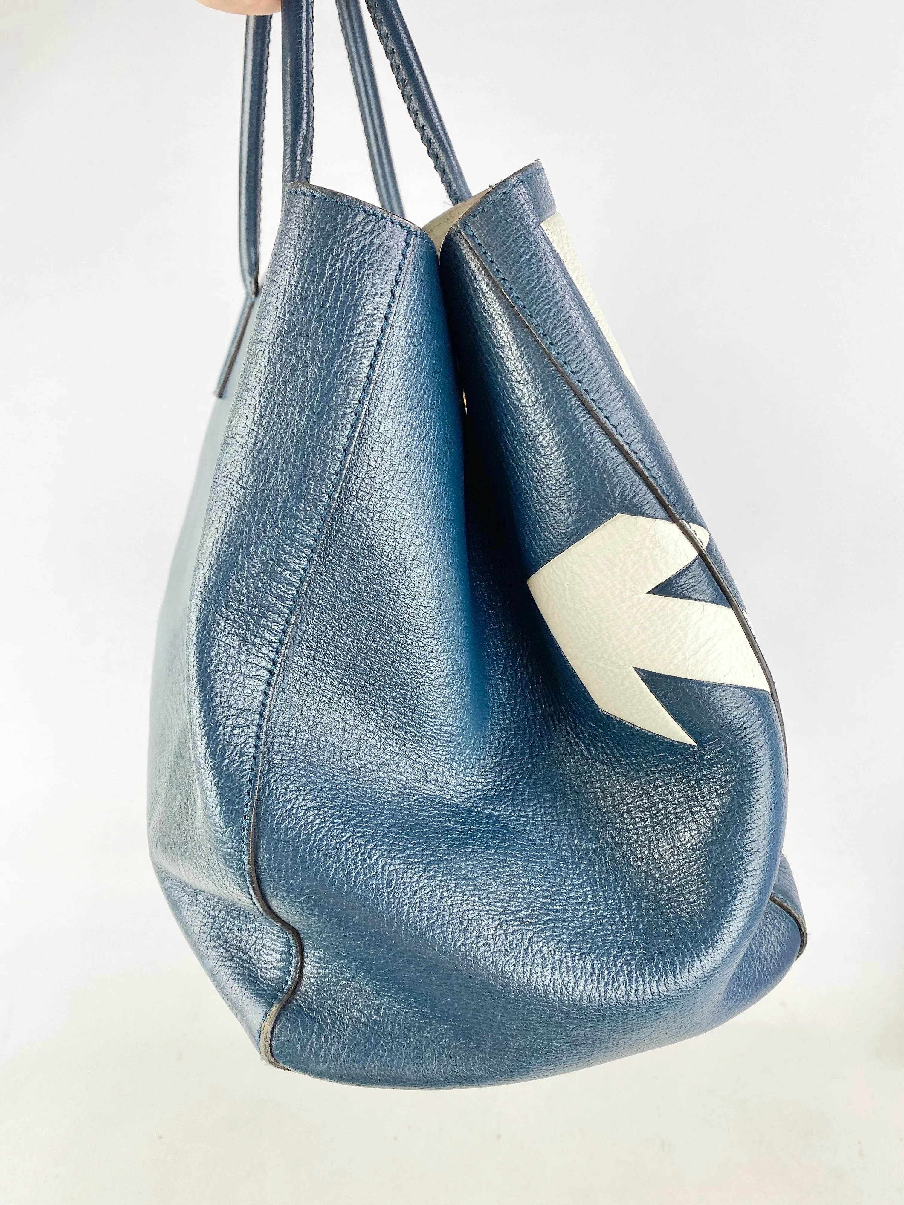 Anya Hindmarch Blue Leather Highway Bag