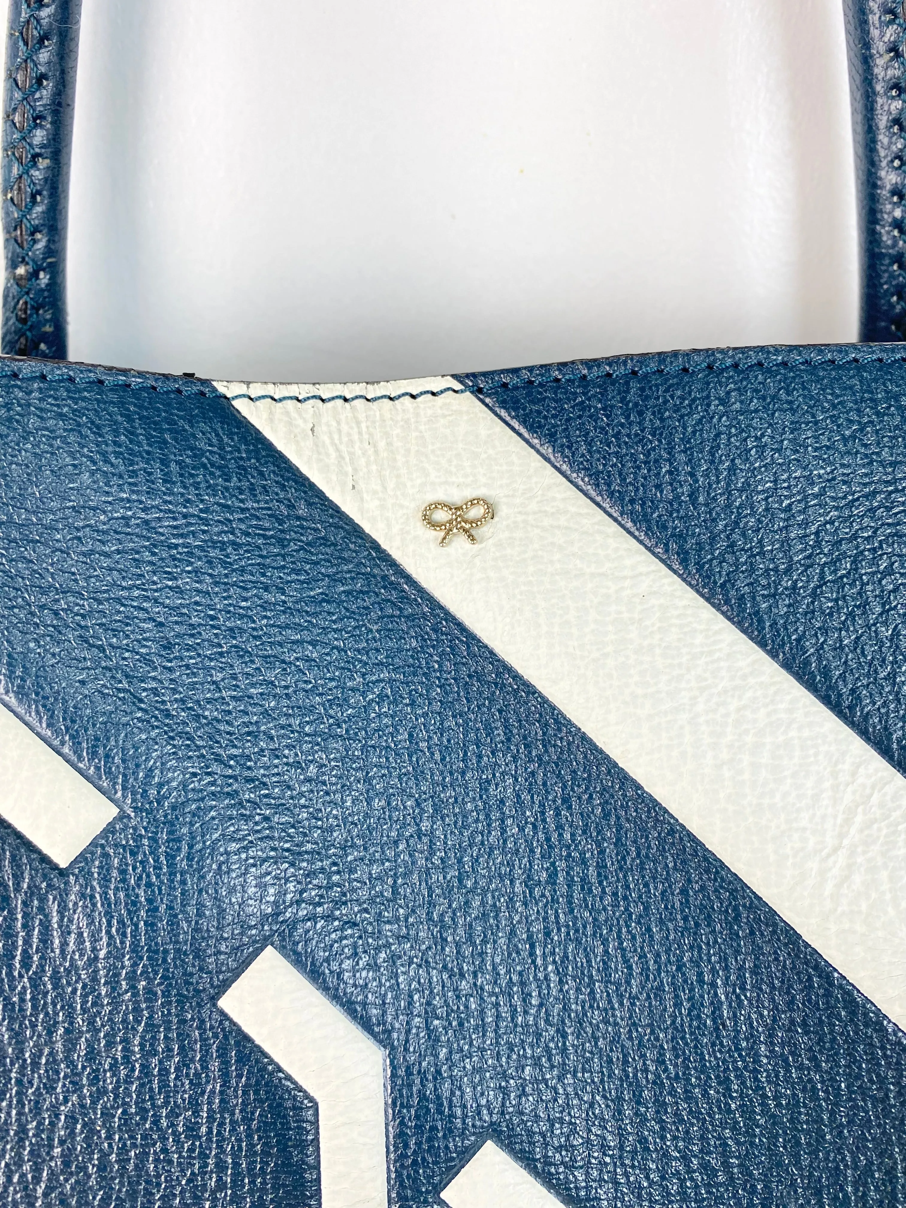 Anya Hindmarch Blue Leather Highway Bag