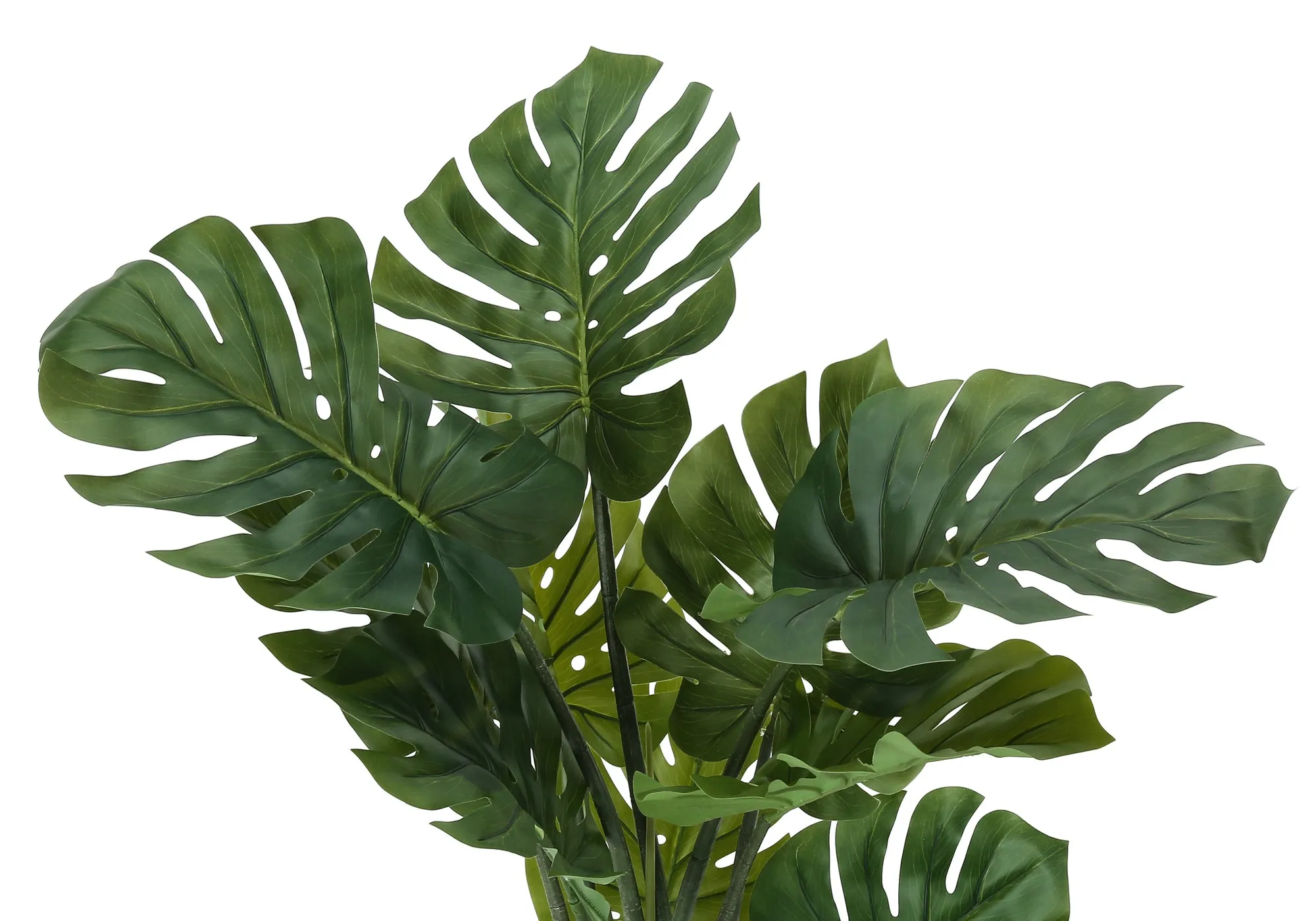 Artificial Plant, 45" Tall, Monstera Tree, Indoor, Faux, Fake, Floor, Greenery, Potted, Real Touch, Decorative, Green Leaves, Black Pot