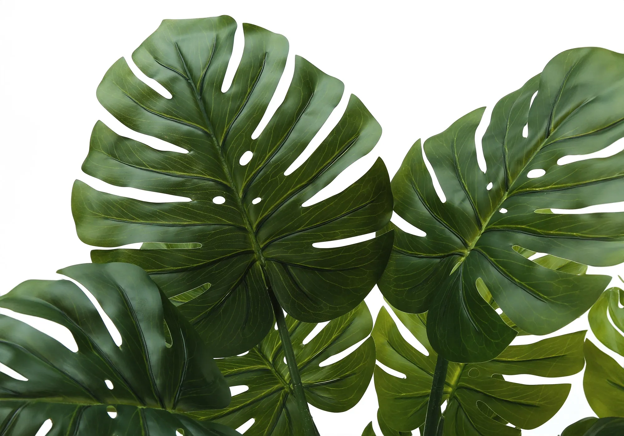Artificial Plant, 45" Tall, Monstera Tree, Indoor, Faux, Fake, Floor, Greenery, Potted, Real Touch, Decorative, Green Leaves, Black Pot