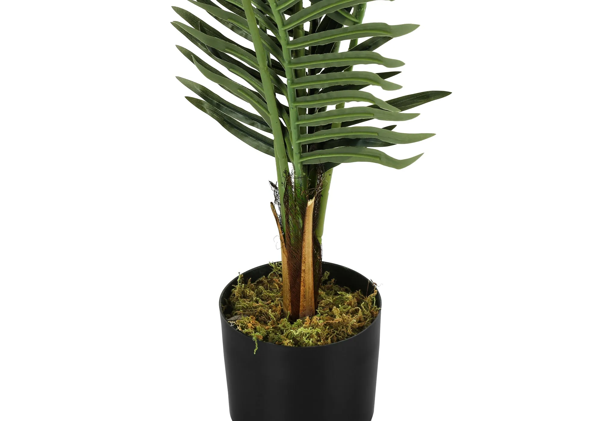 Artificial Plant, 47" Tall, Palm Tree, Indoor, Faux, Fake, Floor, Greenery, Potted, Real Touch, Decorative, Green Leaves, Black Pot