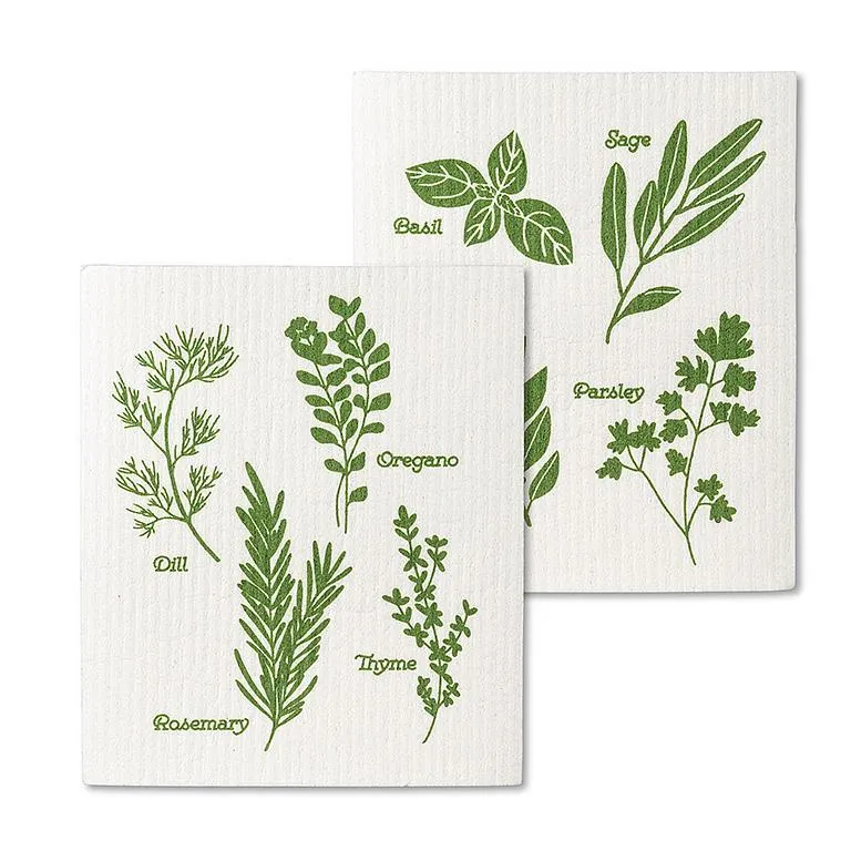 Assorted Herbs Dishcloths