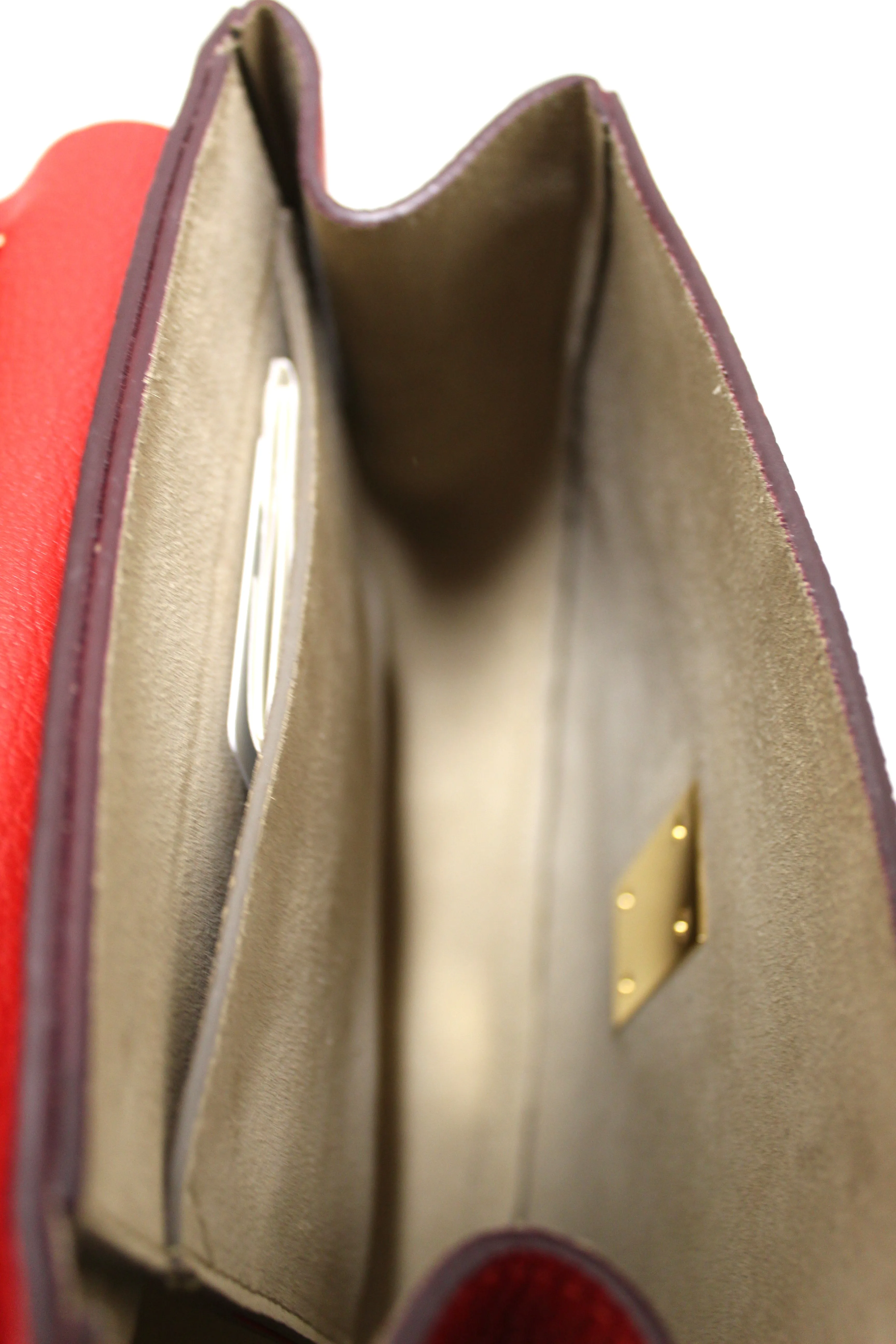 Authentic Chloe Red large Drew Leather Shoulder Crossbody Bag
