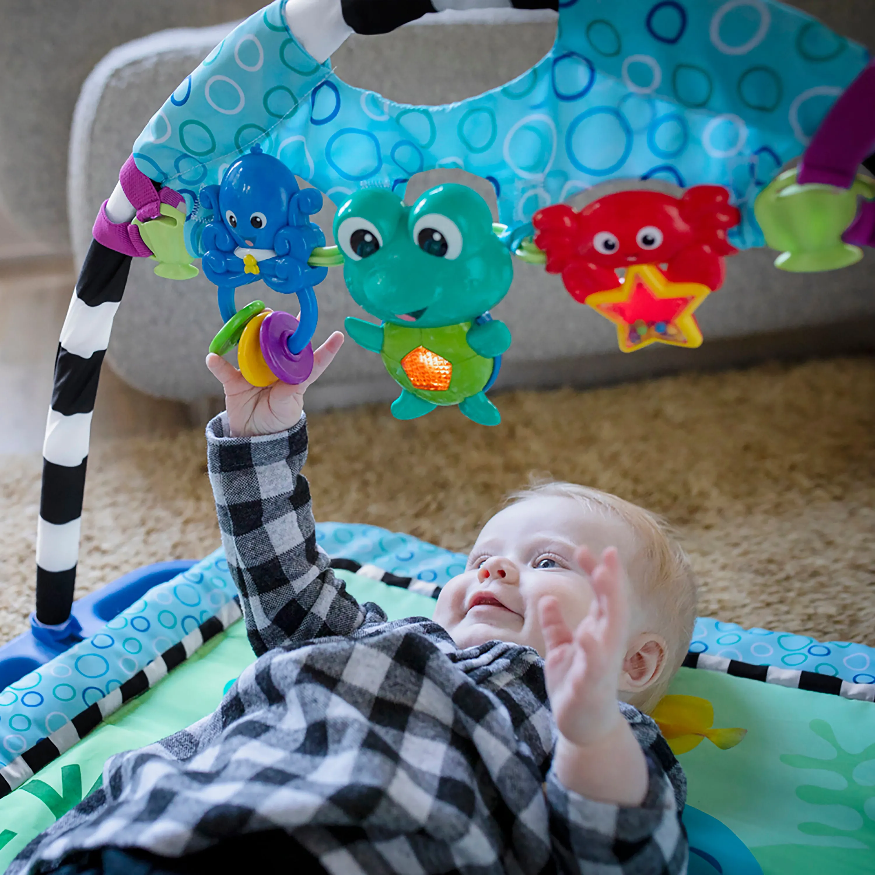 Baby Einstein Neptune's Discovery Reef Baby Tummy Time Activity Gym Toy Bar