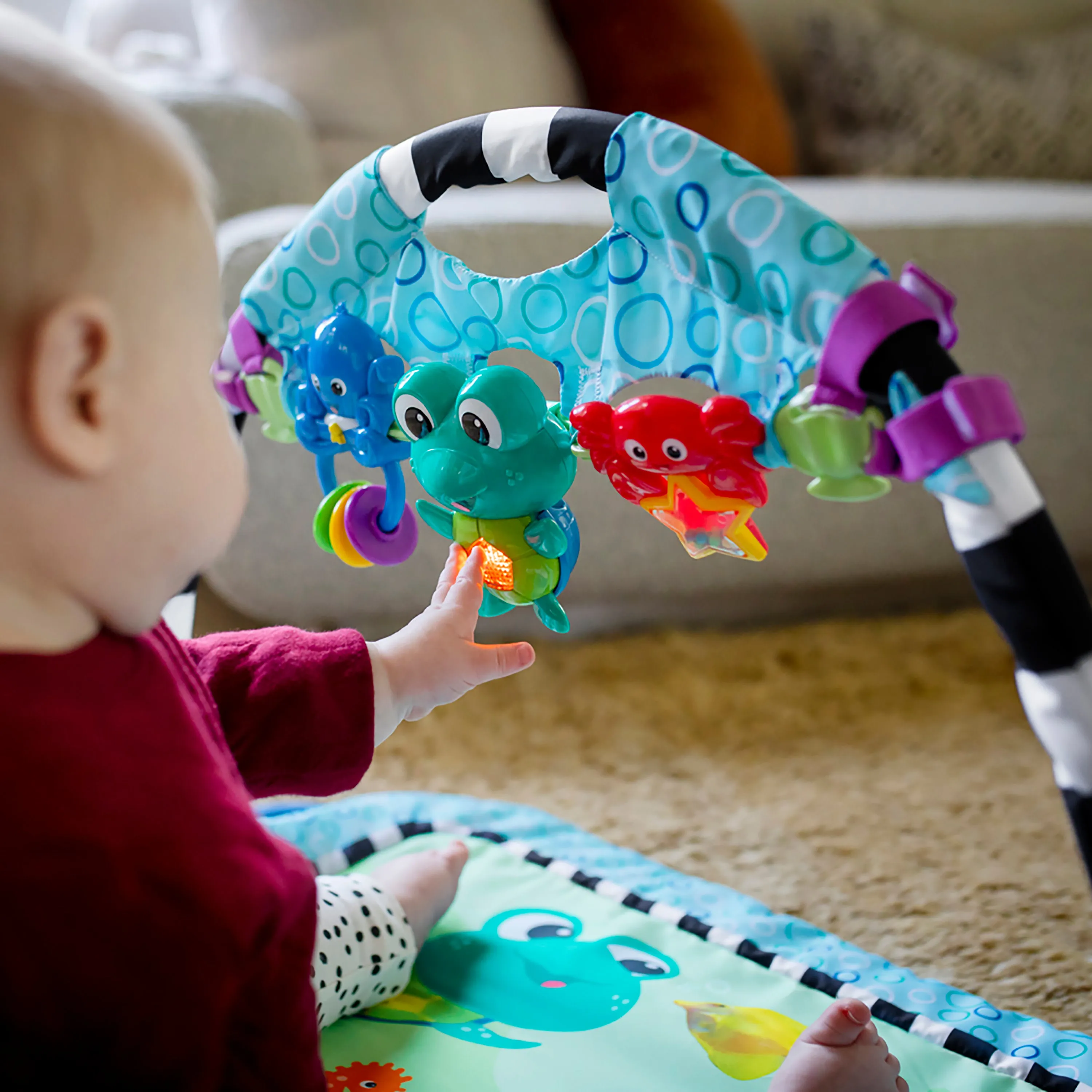 Baby Einstein Neptune's Discovery Reef Baby Tummy Time Activity Gym Toy Bar