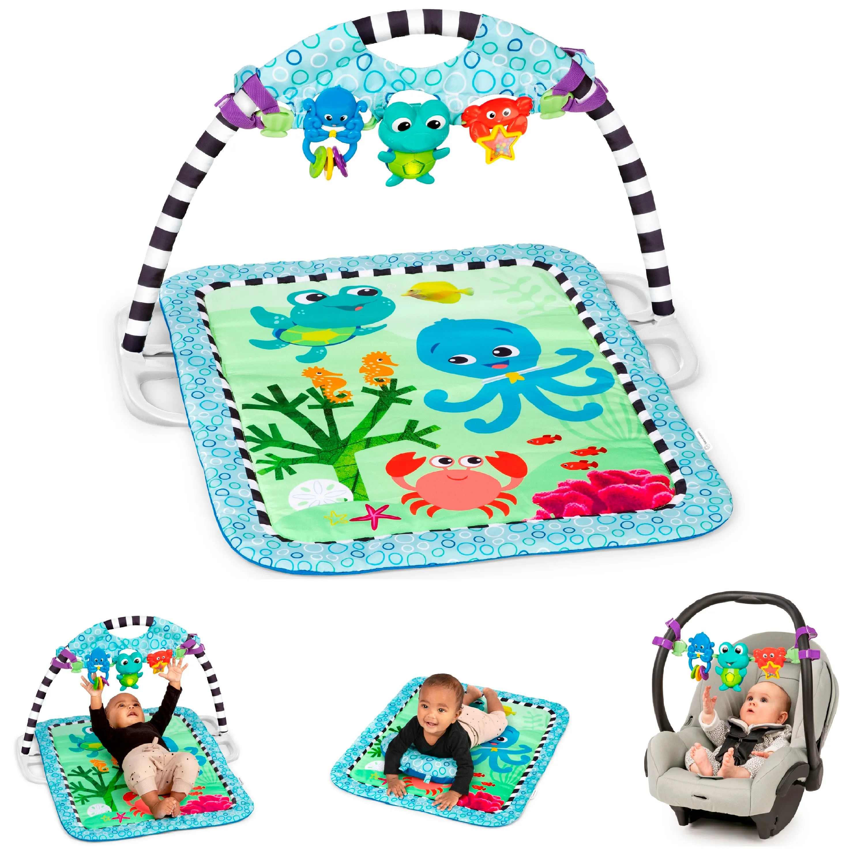 Baby Einstein Neptune's Discovery Reef Baby Tummy Time Activity Gym Toy Bar