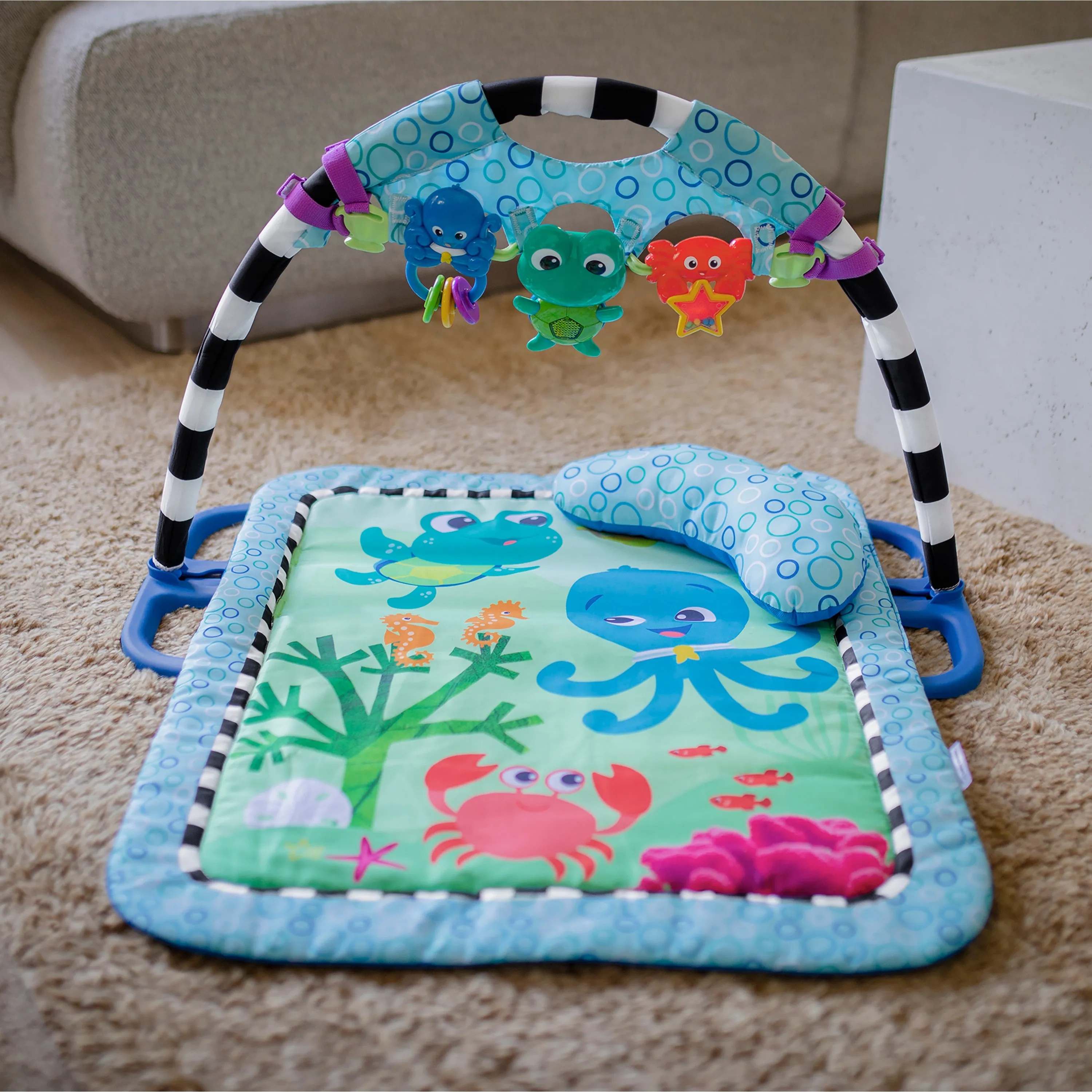 Baby Einstein Neptune's Discovery Reef Baby Tummy Time Activity Gym Toy Bar