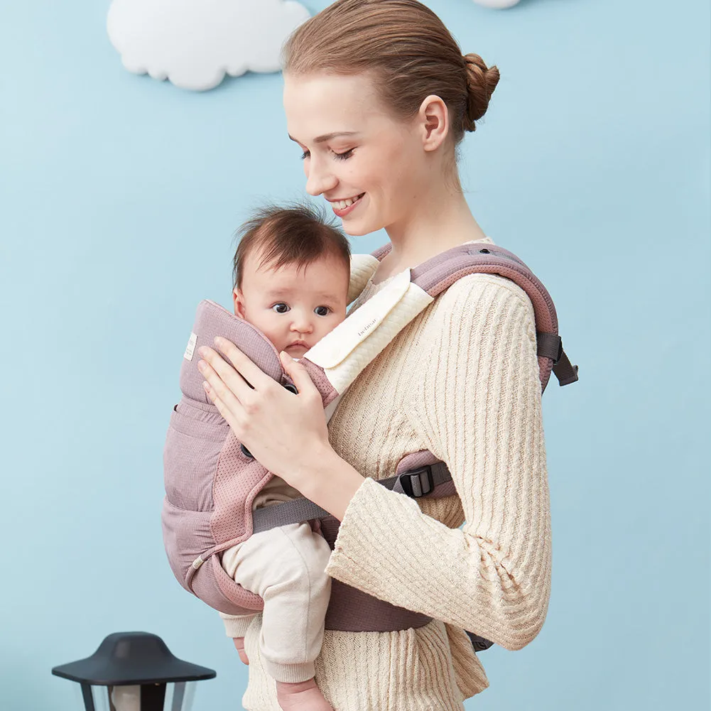 Bebamour Baby Carrier Sling 3 in 1 Ergonomic Baby Carrier Backpack for Newborn Breathable and Soft Baby Warp for Infant and Toddlers (Dusty Pink)