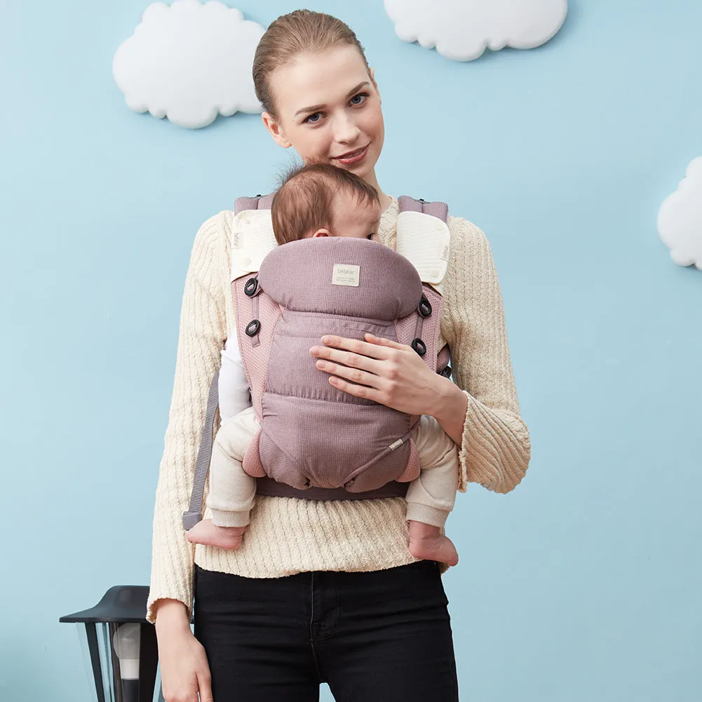 Bebamour Baby Carrier Sling 3 in 1 Ergonomic Baby Carrier Backpack for Newborn Breathable and Soft Baby Warp for Infant and Toddlers (Dusty Pink)