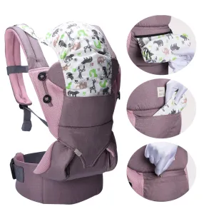 Bebamour Baby Carrier Sling 3 in 1 Ergonomic Baby Carrier Backpack for Newborn Breathable and Soft Baby Warp for Infant and Toddlers (Dusty Pink)