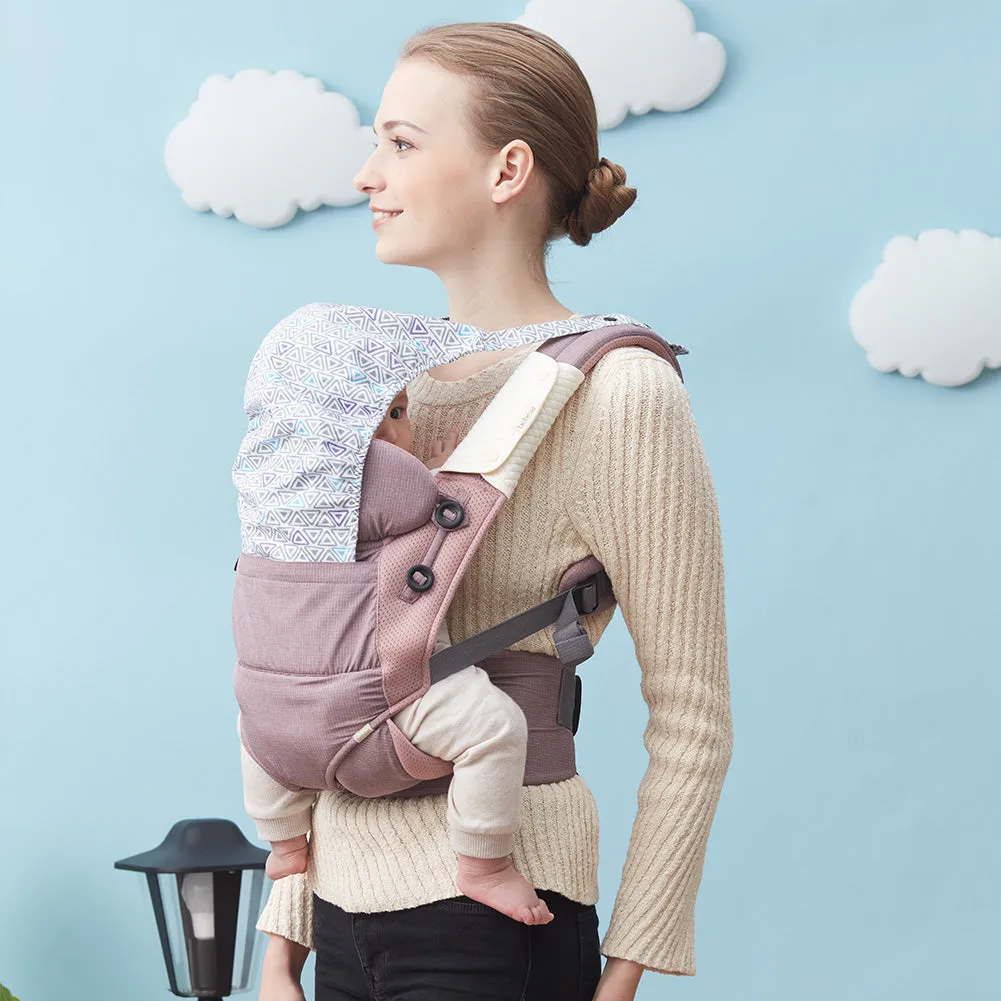Bebamour Baby Carrier Sling 3 in 1 Ergonomic Baby Carrier Backpack for Newborn Breathable and Soft Baby Warp for Infant and Toddlers (Dusty Pink)