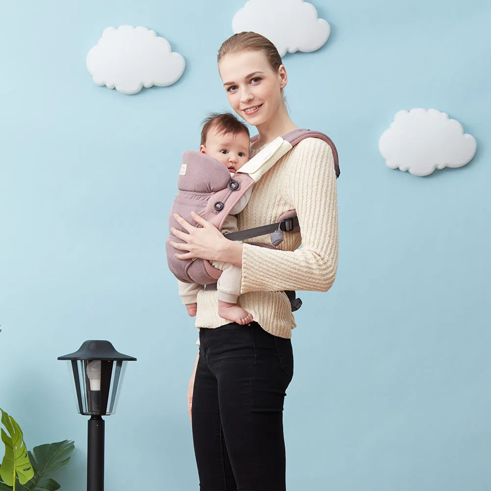 Bebamour Baby Carrier Sling 3 in 1 Ergonomic Baby Carrier Backpack for Newborn Breathable and Soft Baby Warp for Infant and Toddlers (Dusty Pink)