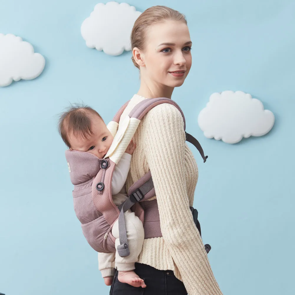 Bebamour Baby Carrier Sling 3 in 1 Ergonomic Baby Carrier Backpack for Newborn Breathable and Soft Baby Warp for Infant and Toddlers (Dusty Pink)