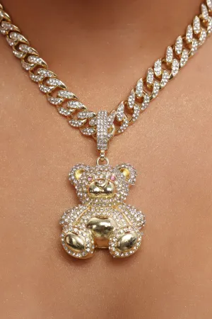 Berry Glamorous Chain Necklace - Gold