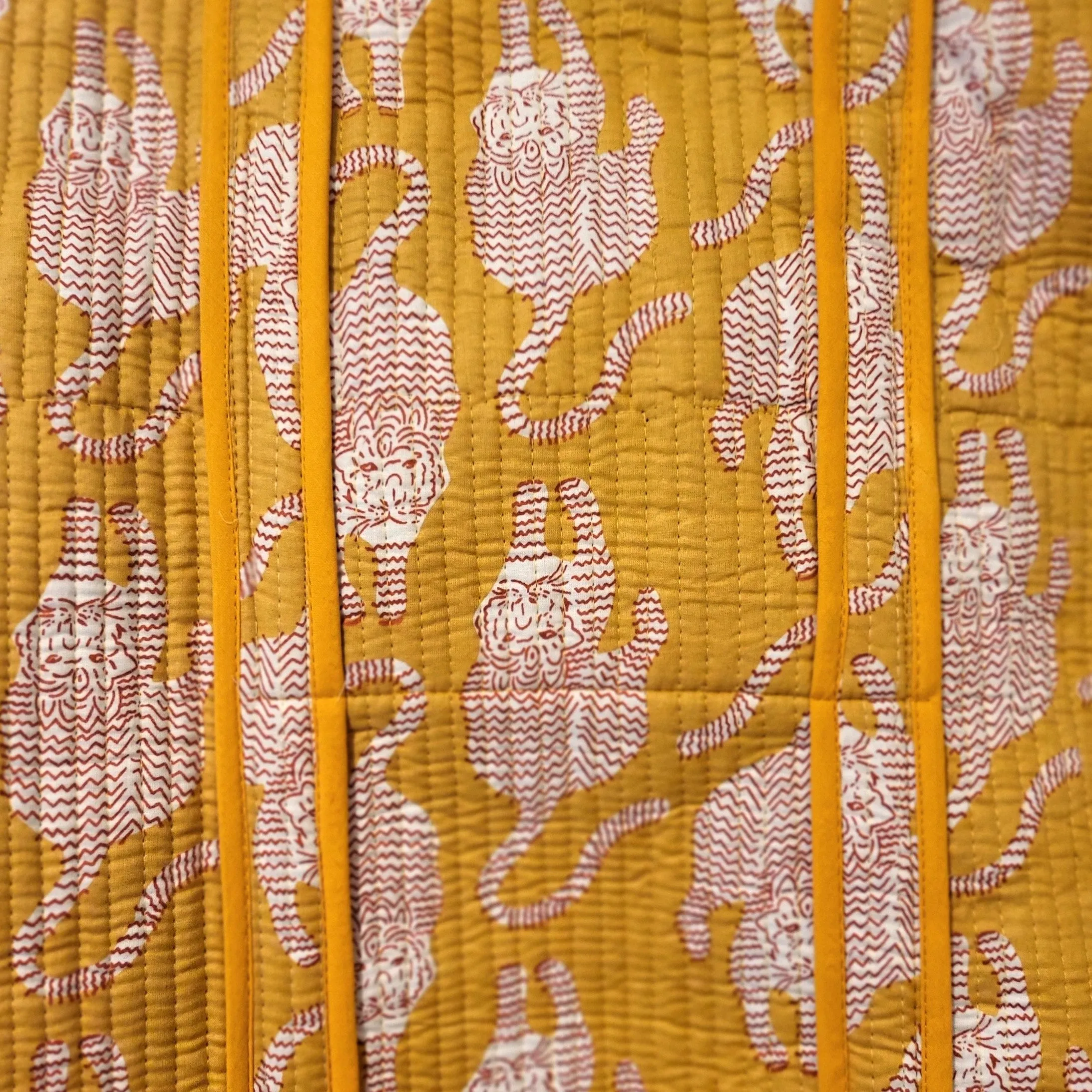 Block Print Shopper Bag Tiger