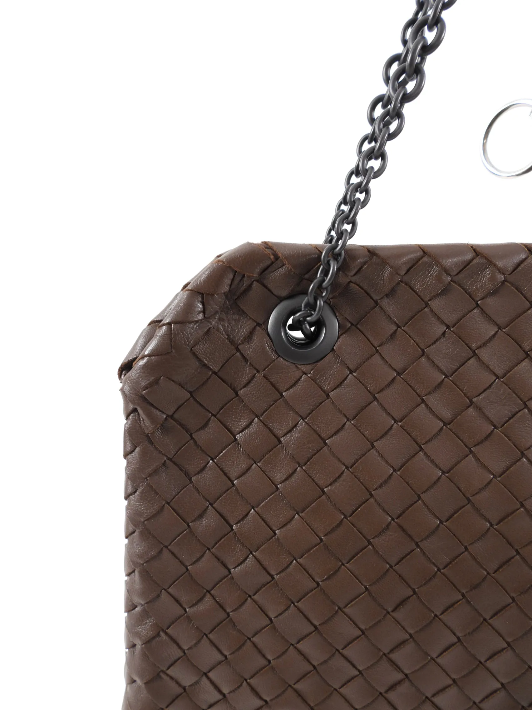 Bottega Veneta Brown Intrecciato Leather Duo Bag