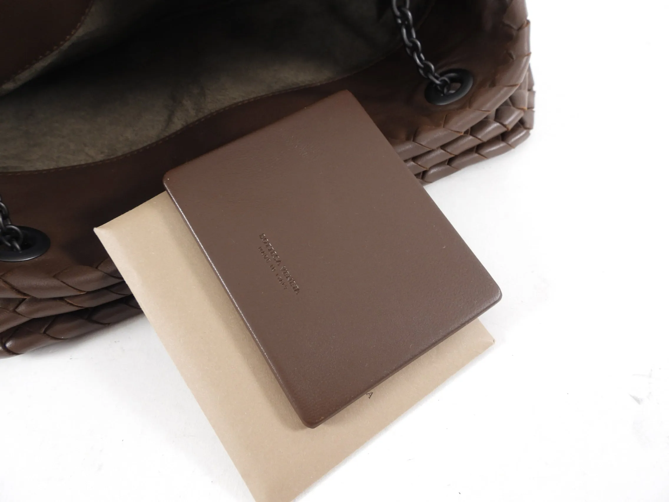 Bottega Veneta Brown Intrecciato Leather Duo Bag