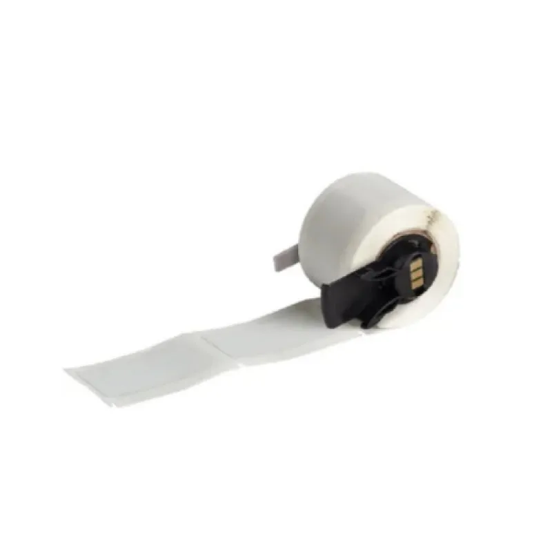 Brady 1"H x 2"W x 100 White PermaShield Metalized Poly Labels PTPSL-20-428