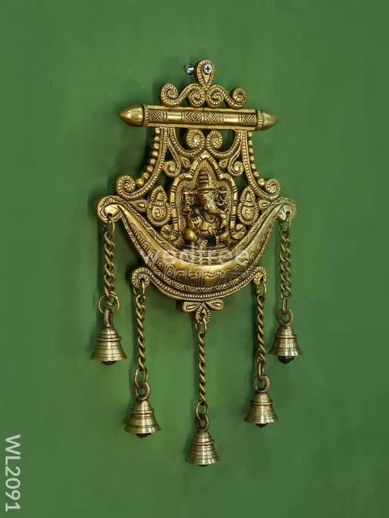 Brass Ganesha Wall Hanging - WL2091