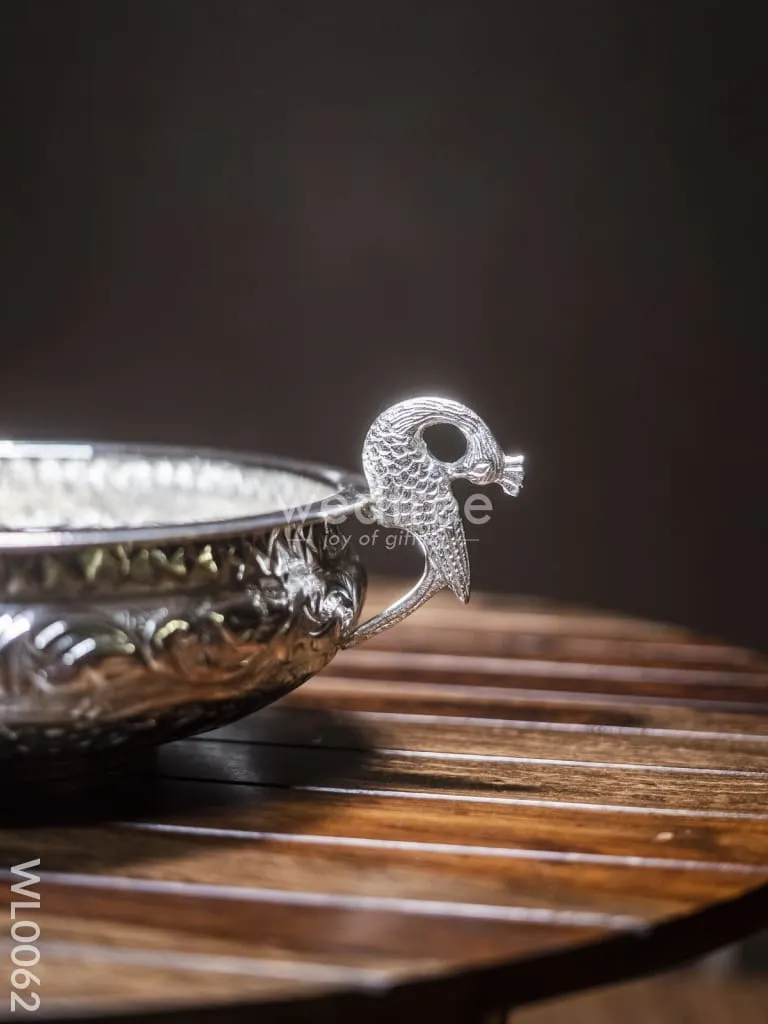 Brass Peacock Urli - WL0062