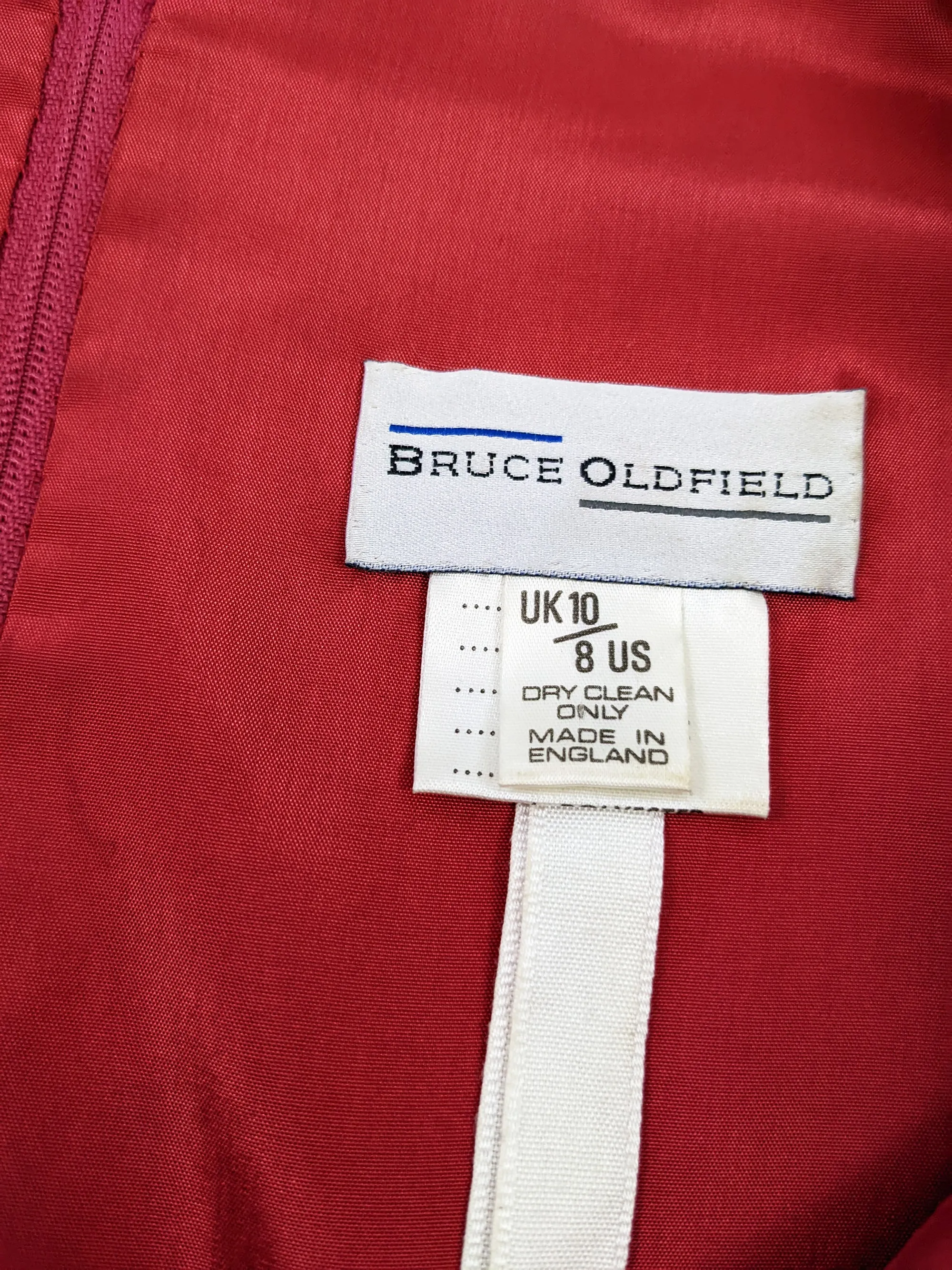 Bruce Oldfield Vintage Red Velvet Skirt Evening Dress, 1980s