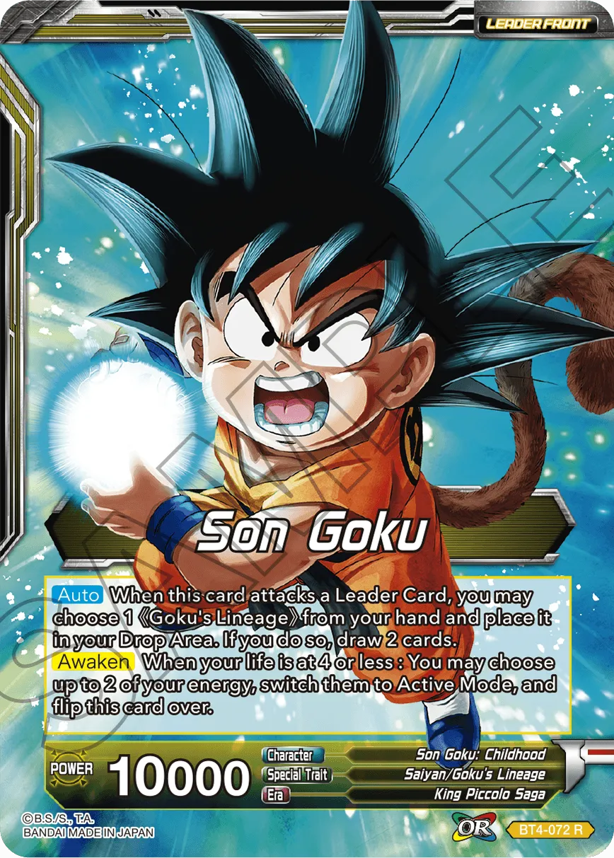 BT4-072 Son Goku - Legacy Bearer Son Goku