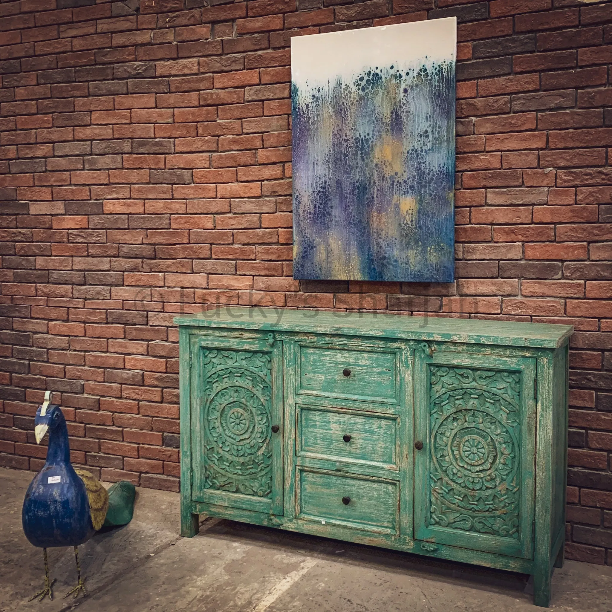 Carved 3 draw 2 door Sideboard