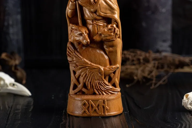 Carved Odin Statue