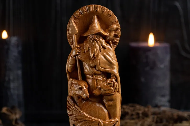 Carved Odin Statue