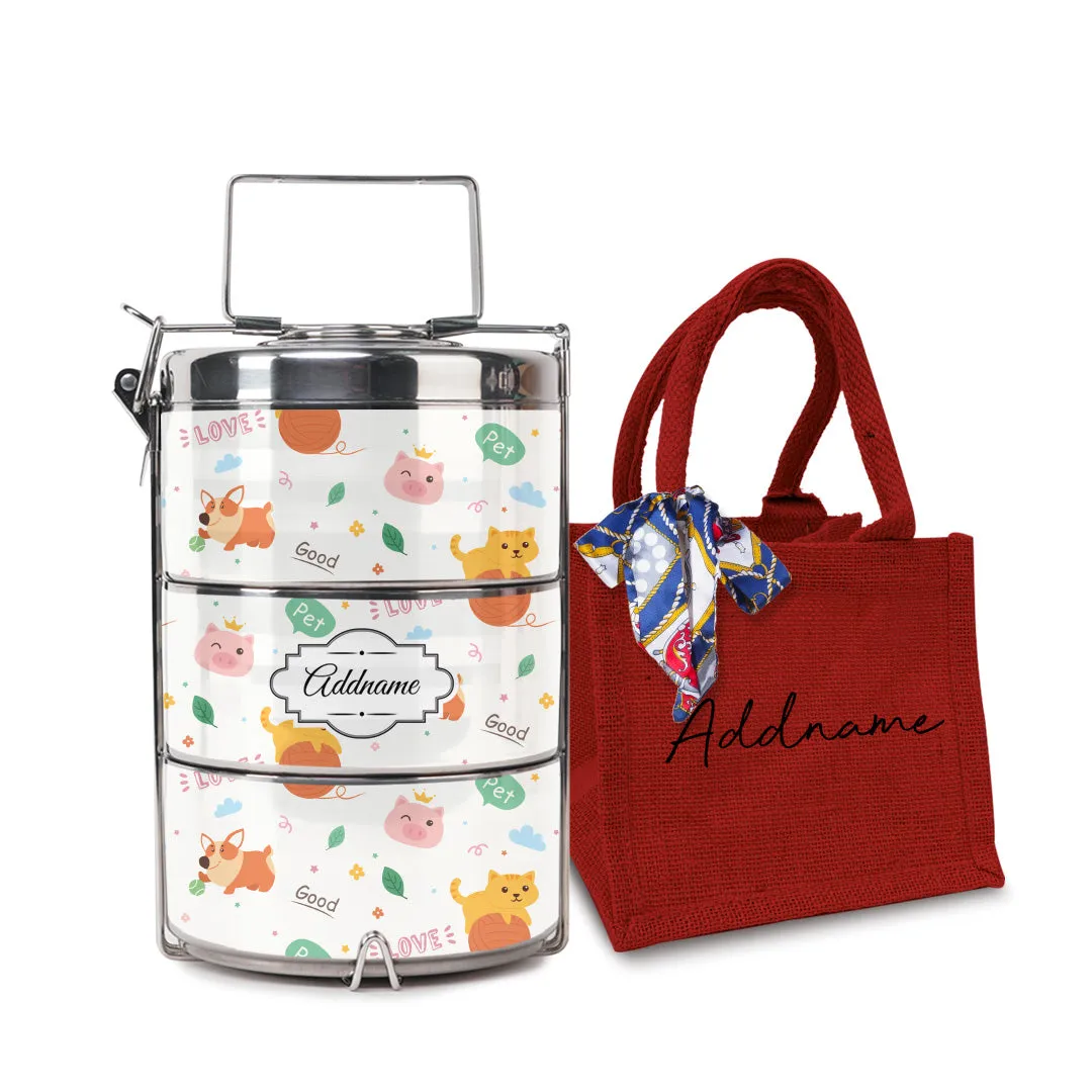 Cat And Friends Tiffin Carrier