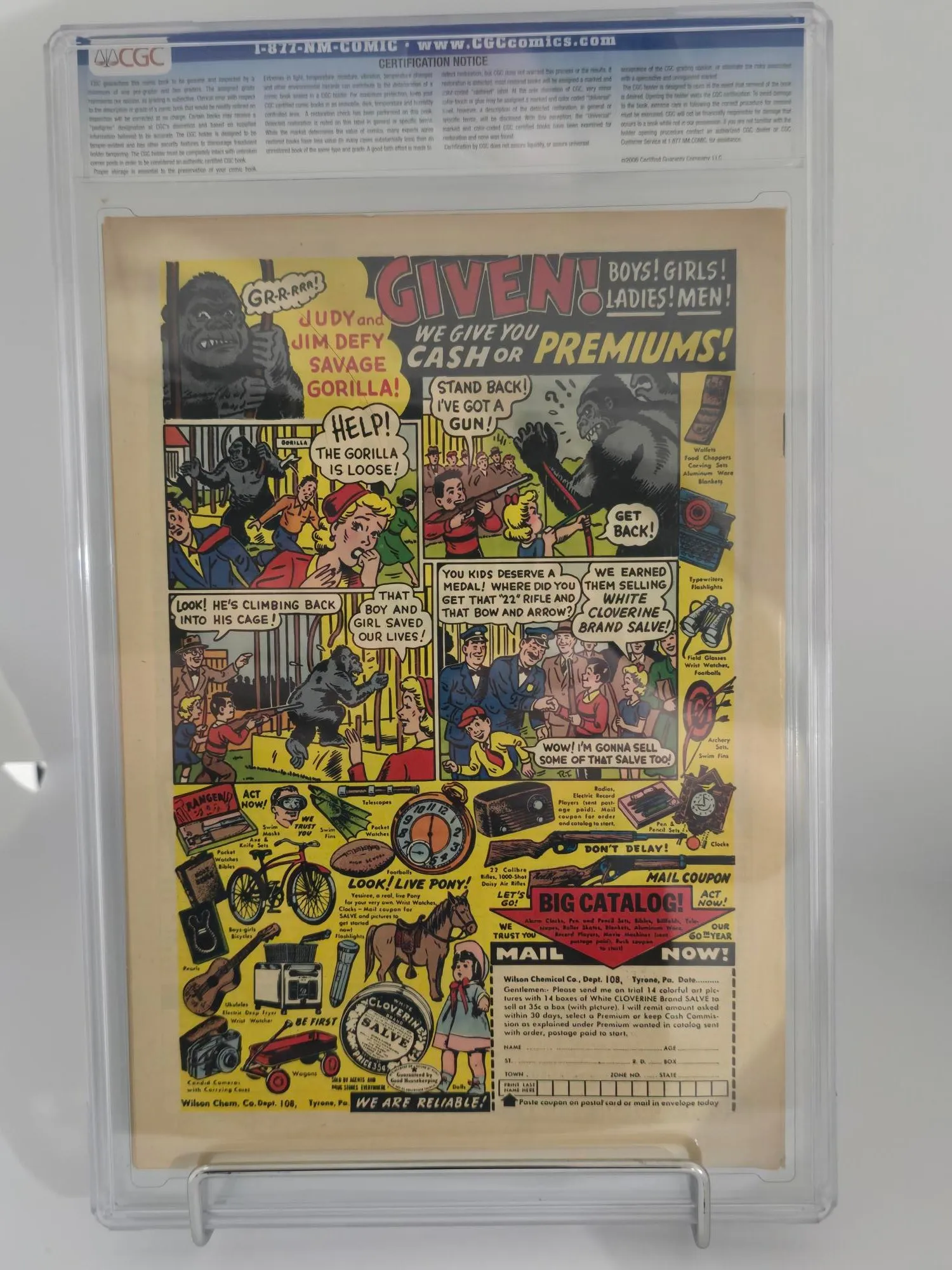 CGC Universal Grade 8.0 Exploits of Daniel Boone #1 Comic